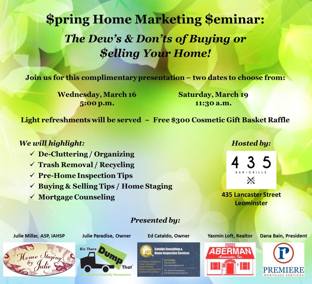 Spring Home Marketing Seminar FLYER_March 2016