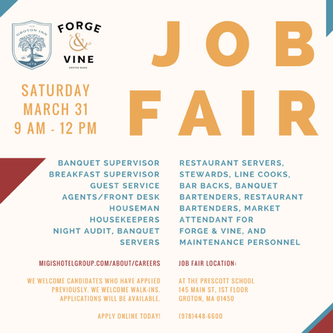 Groton Inn Job Fair Saturday March 31 North Central