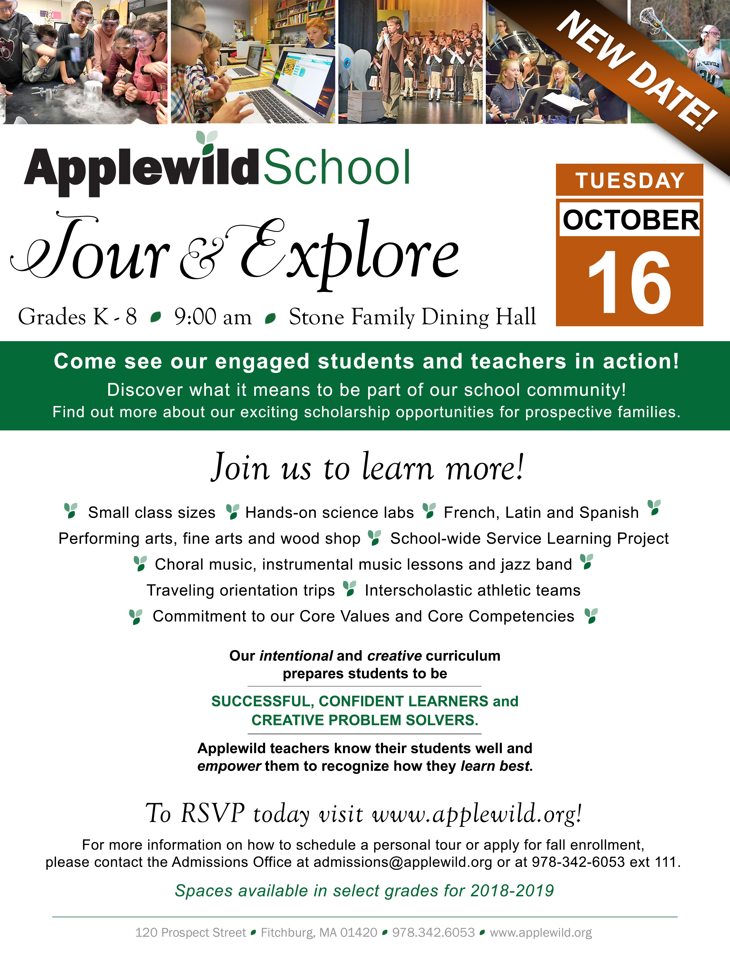 Upcoming Events at Applewild School » North Central Massachusetts