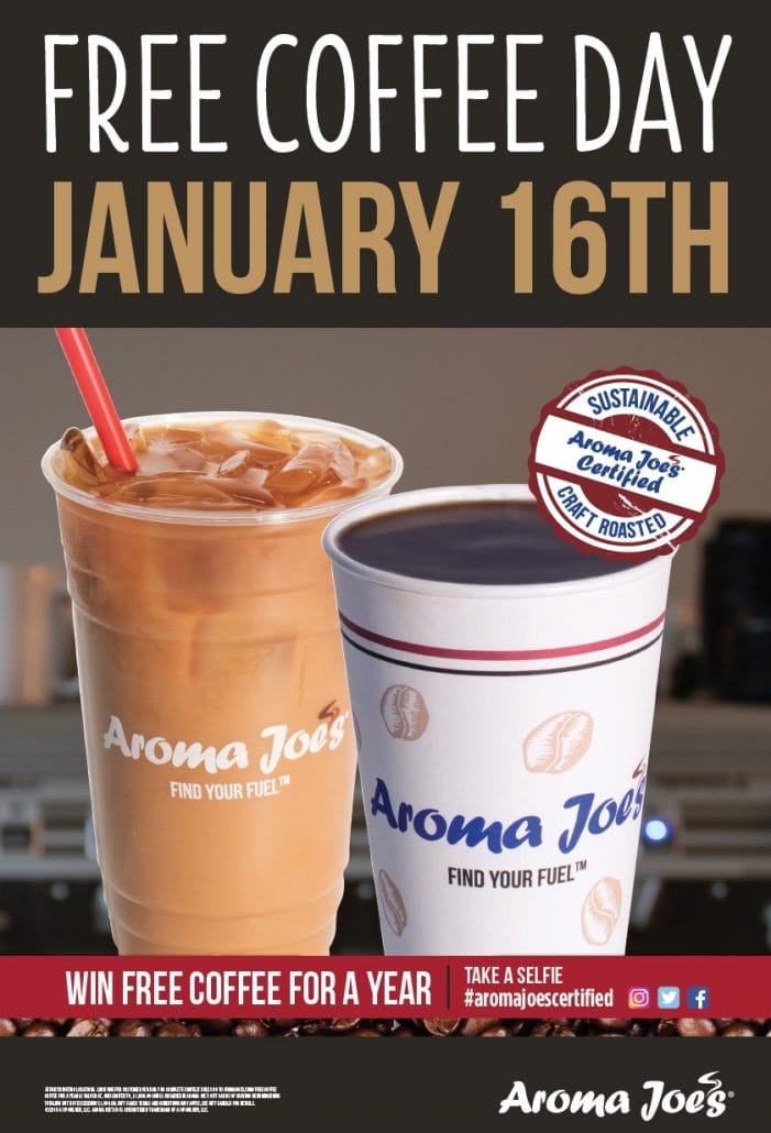 FREE Coffee Day Aroma Joe's January 16th » North Central