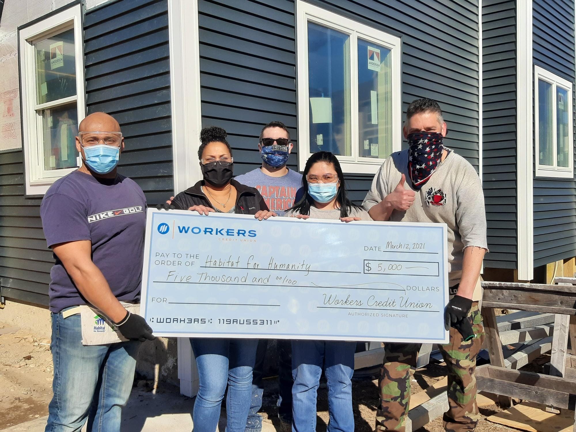 Workers Credit Union Supports Habitat for Humanity of Greater Lowell