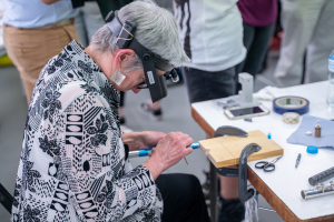 Lillian Burkart, founder of Burkart Flutes & Piccolos in Shirley