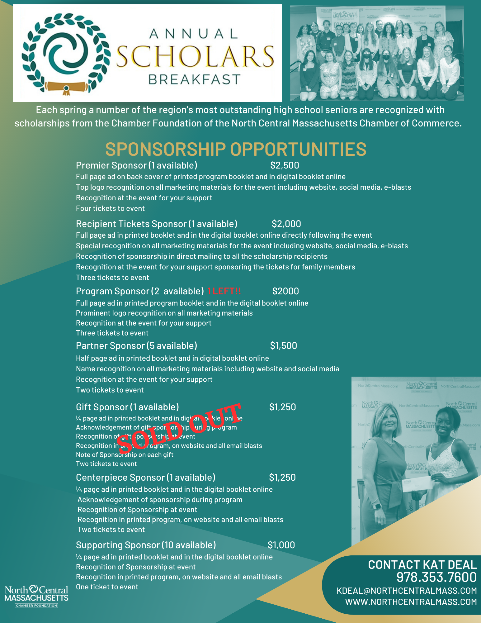 Annual Scholars Breakfast Sponsorships 2023