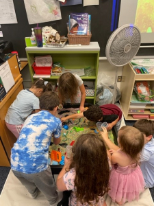 Children enjoy a Sensory Table in the MWCC Family Resource Center